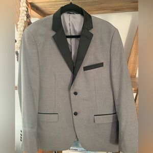 Capucci Italy Tuxedo Dinner Jacket Men's Gray Black sz 42S SLIM